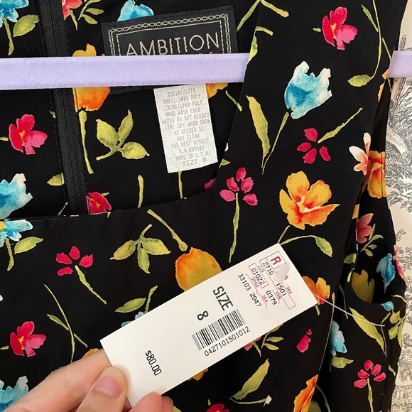 Ambition Floral Black Dress - Picture 3 of 4
